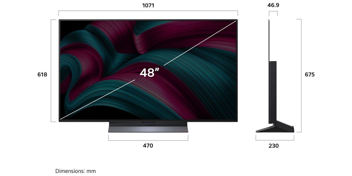 LG OLED48C5 - Téléviseur OLED 4K de 121 cm