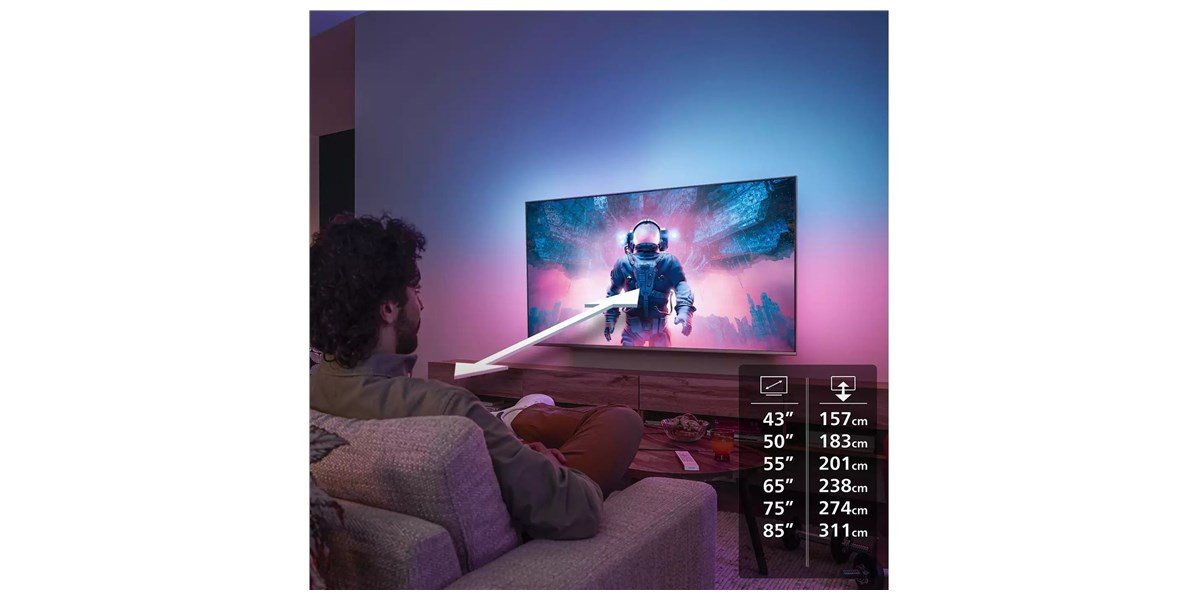 Philips 55PUS8550 - Téléviseur QLED 4K de 139 cm